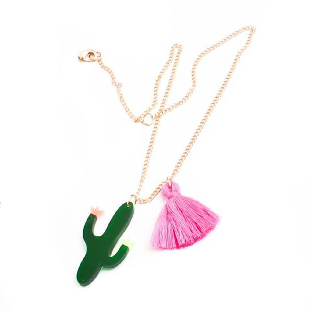 Girl Necklace Cactus