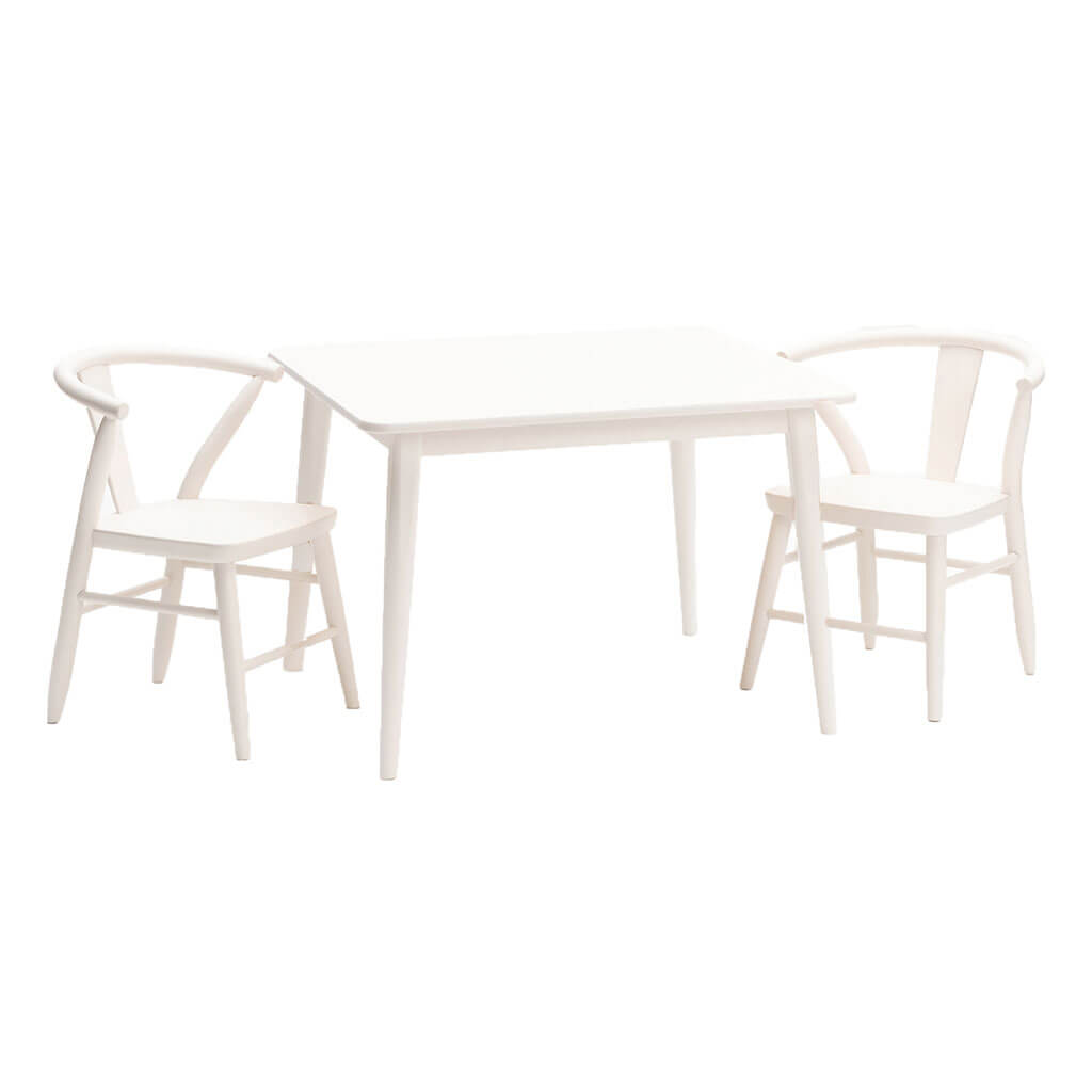 Milton & Goose Crescent Chair Set White