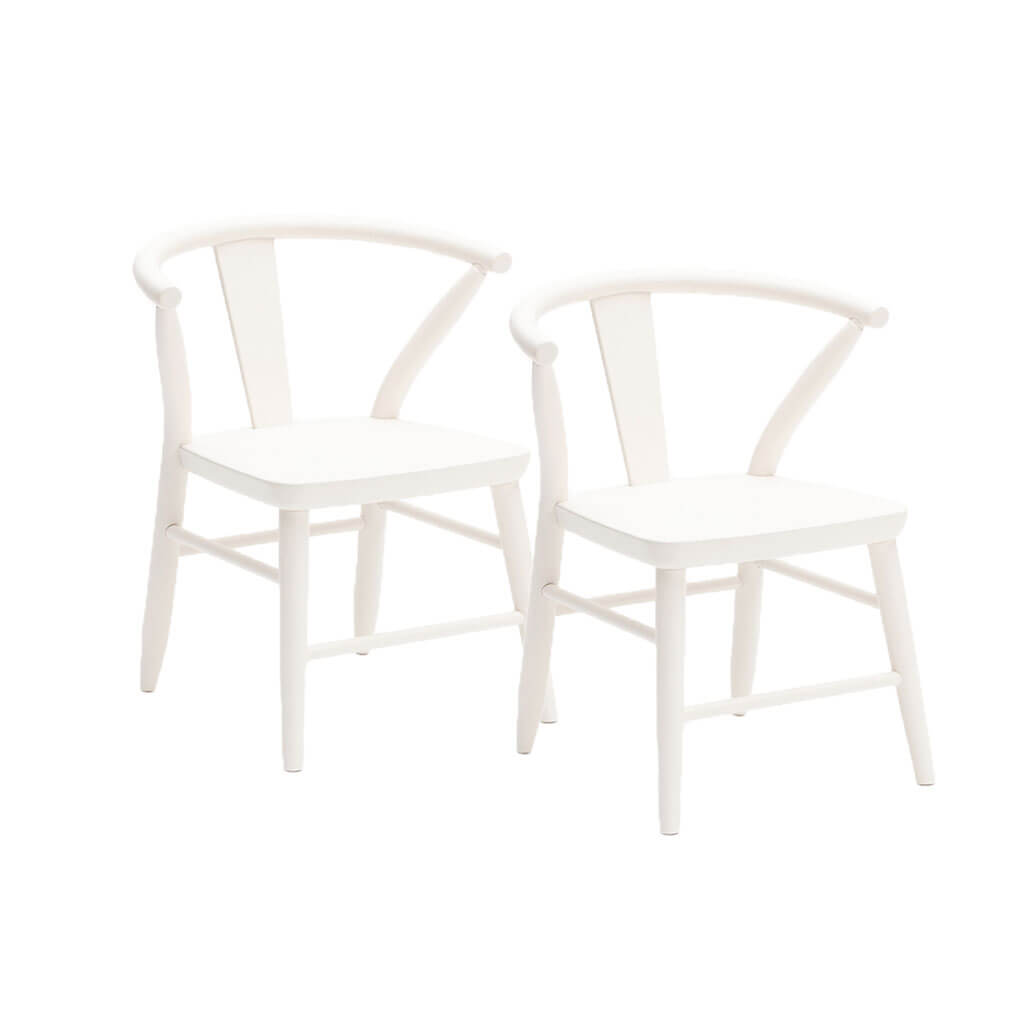 Milton & Goose Crescent Chair Set White