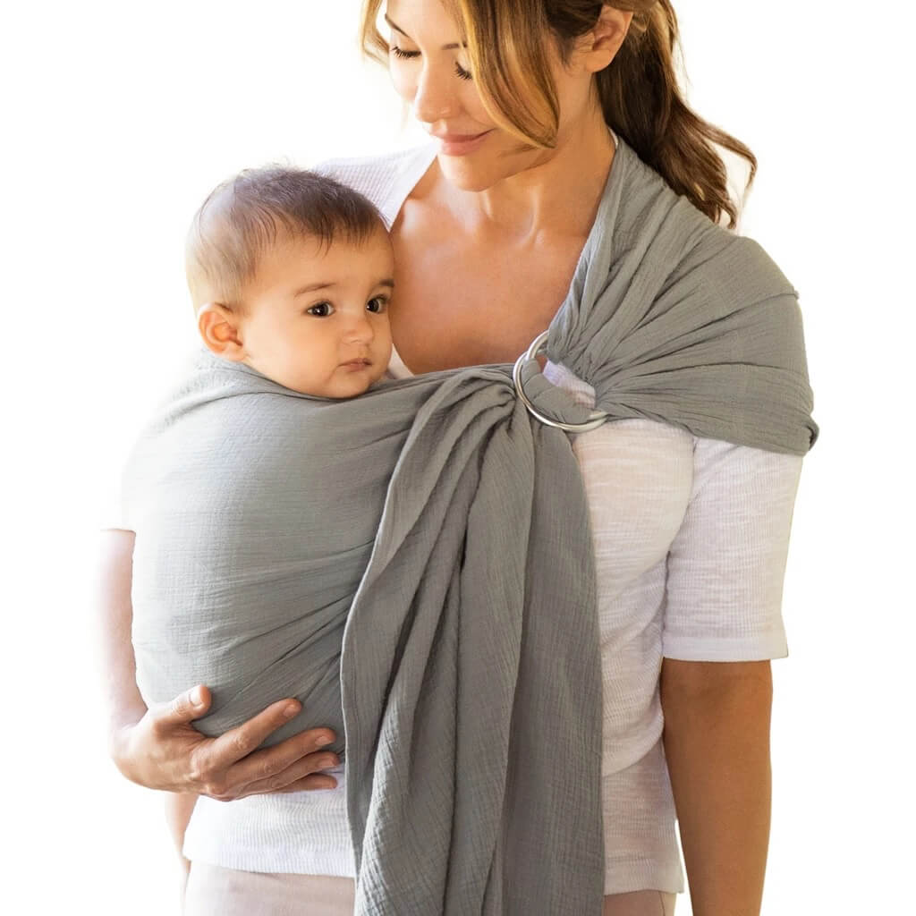 Moby Ring Sling Baby Carrier Pewter