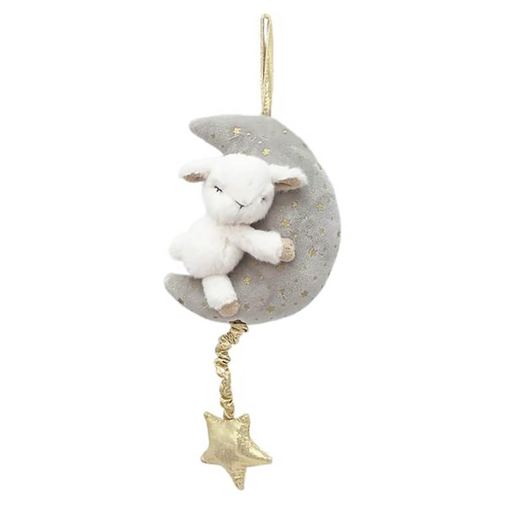 Lamb and Moon Plush Musical Mobile