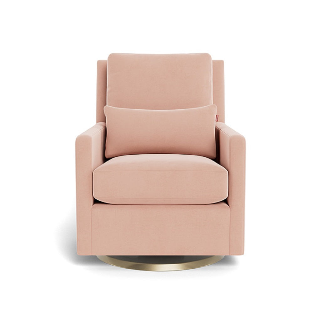 Como Glider Blush Velvet Gold Swivel Base