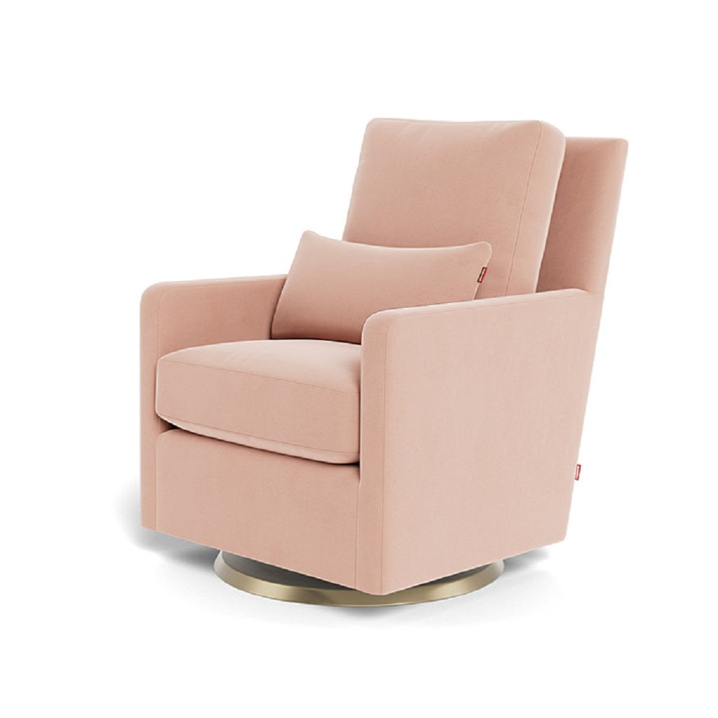 Como Glider Blush Velvet Gold Swivel Base