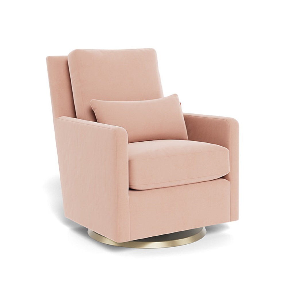 Como Glider Blush Velvet Gold Swivel Base