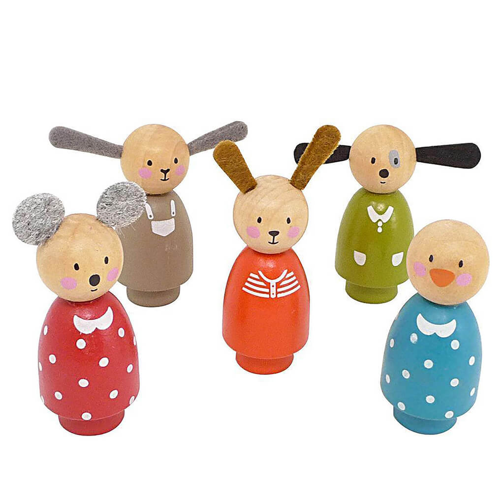 Moulin Roty La Grande Famille Wooden Characters