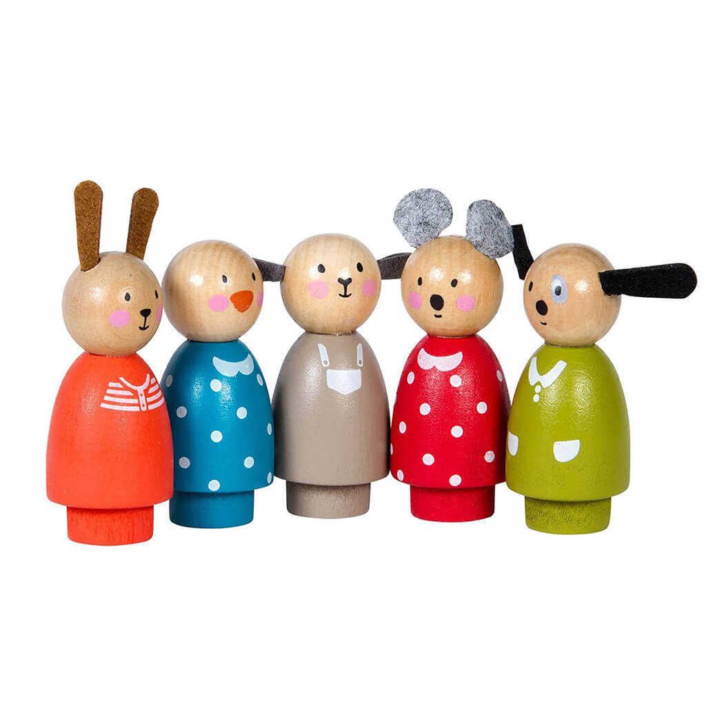 Moulin Roty La Grande Famille Wooden Characters