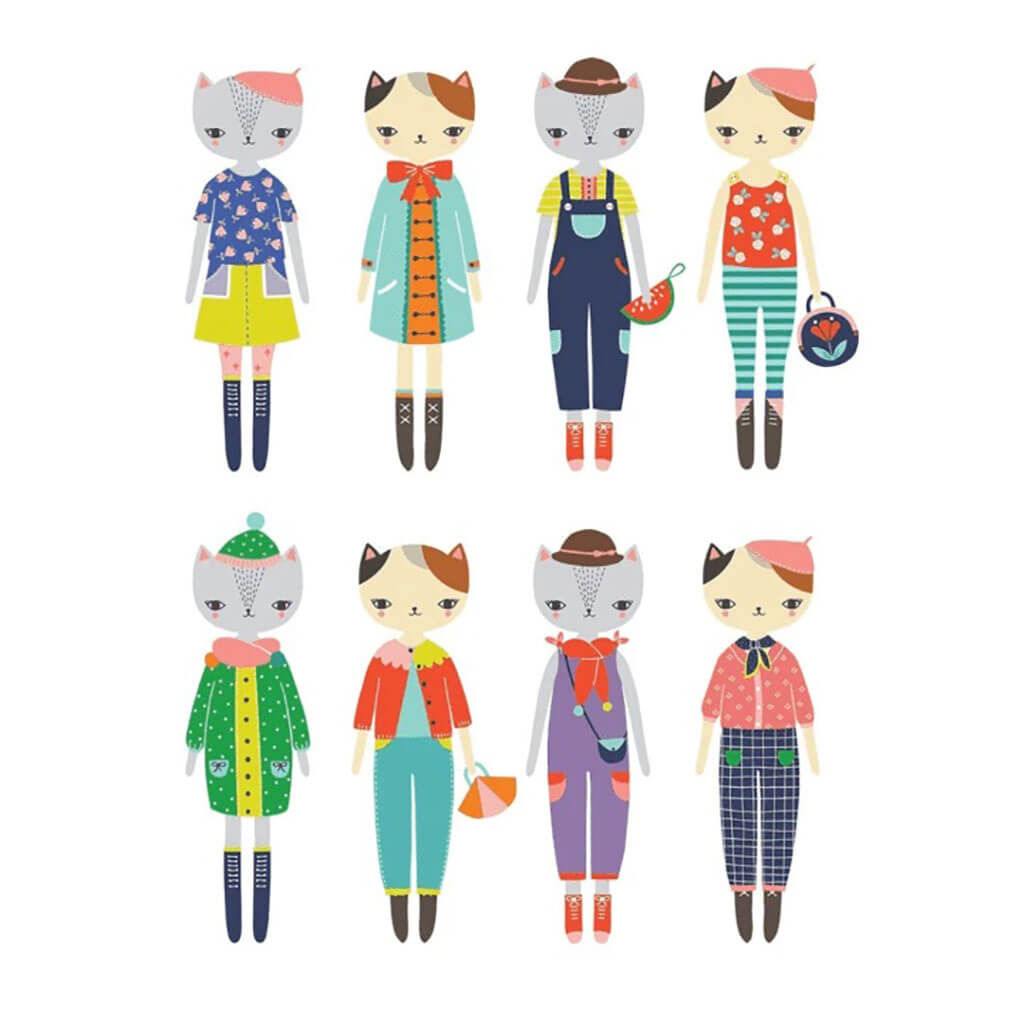 Magnetic Dress Up Cat Fashion