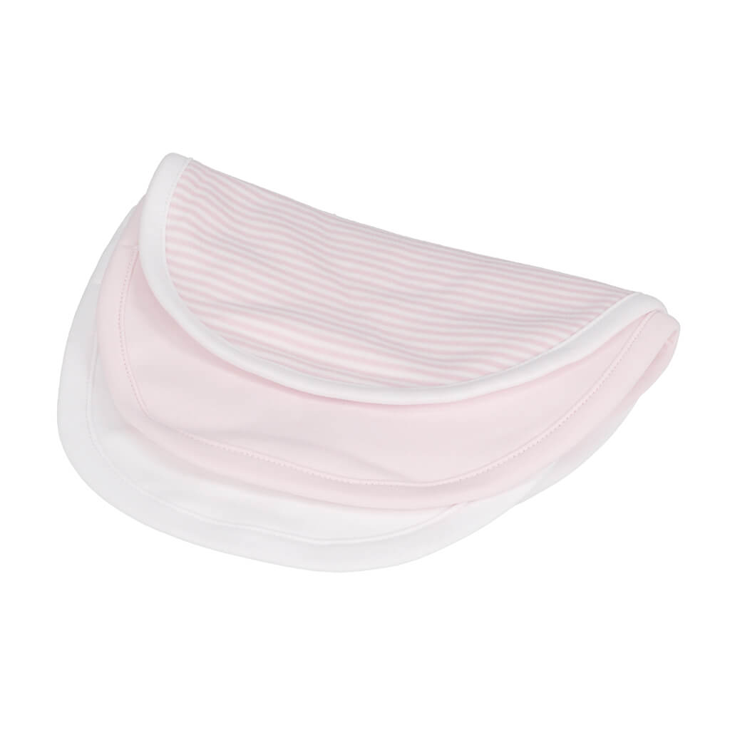 3 Pack Set Bib Stripes Pink