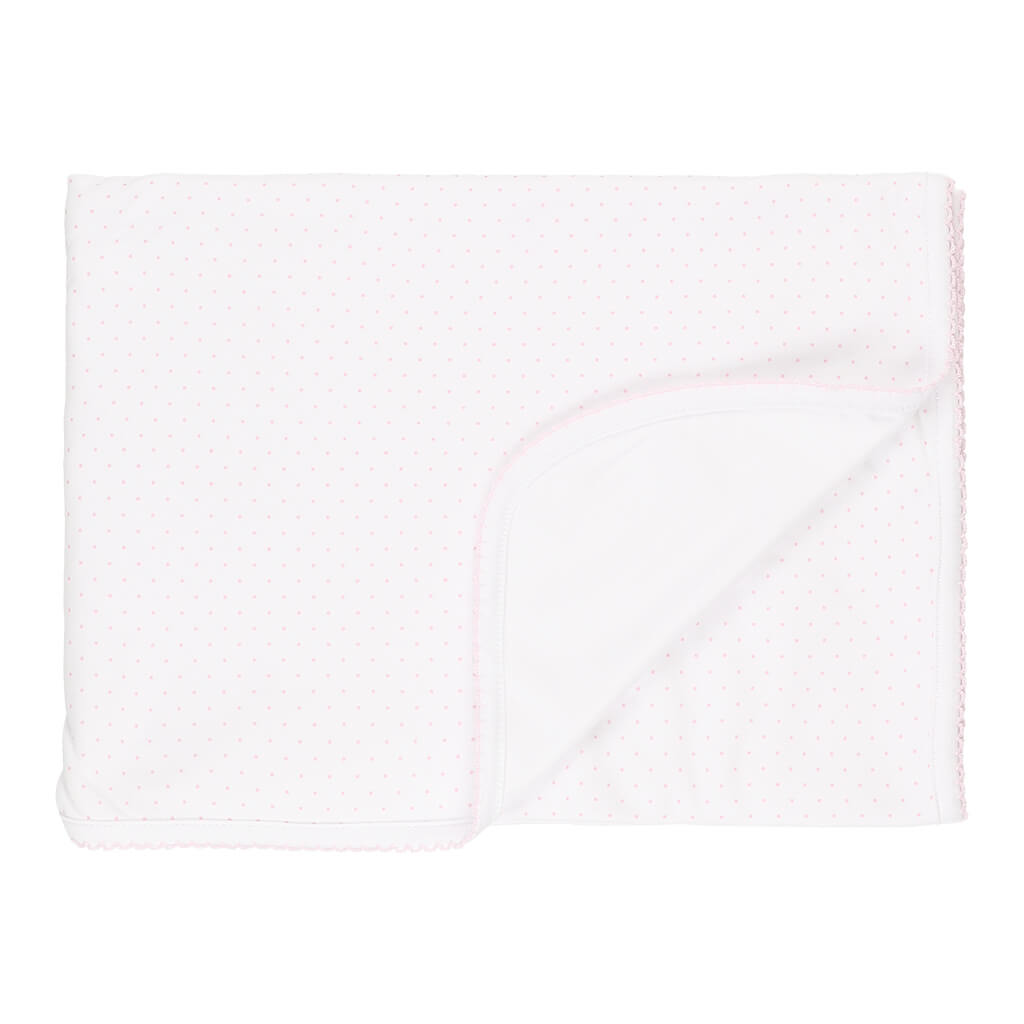 Dots Basic Blanket White/Pink