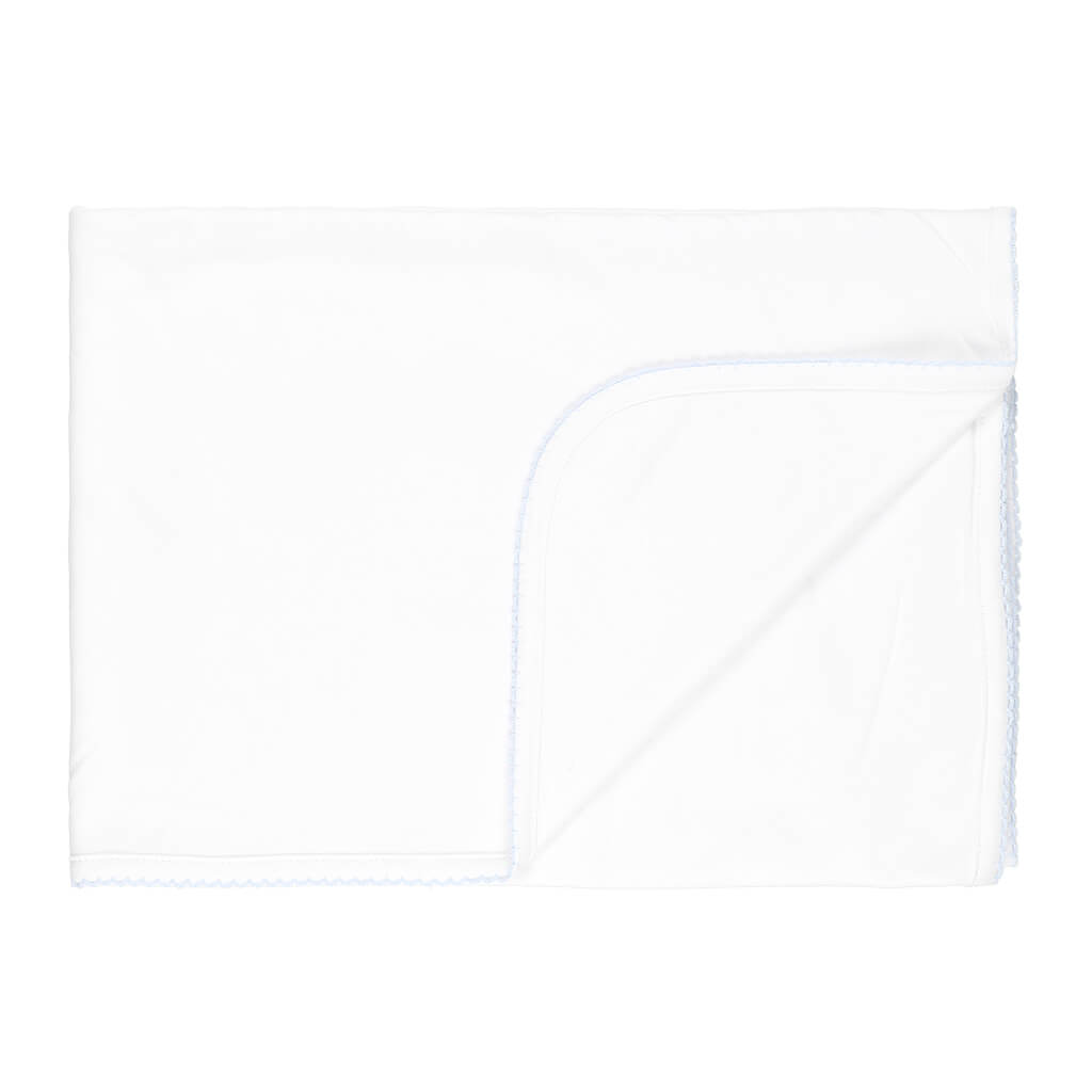 Solid Basic Blanket White/Blue