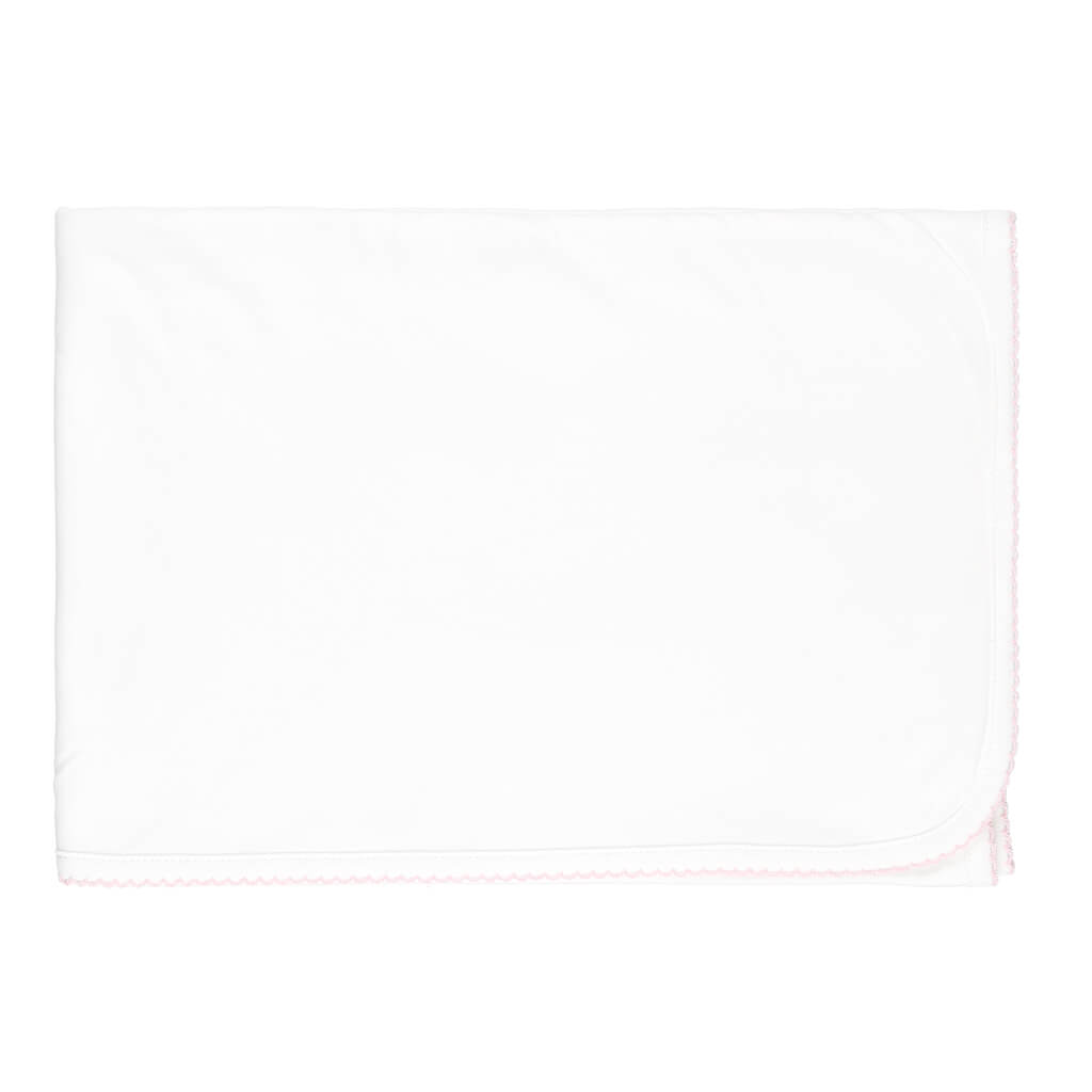 Solid Basic Blanket White/Pink