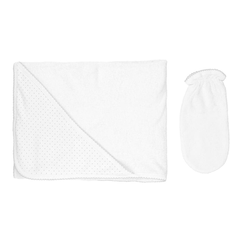 Basic Dots Towel White/Grey