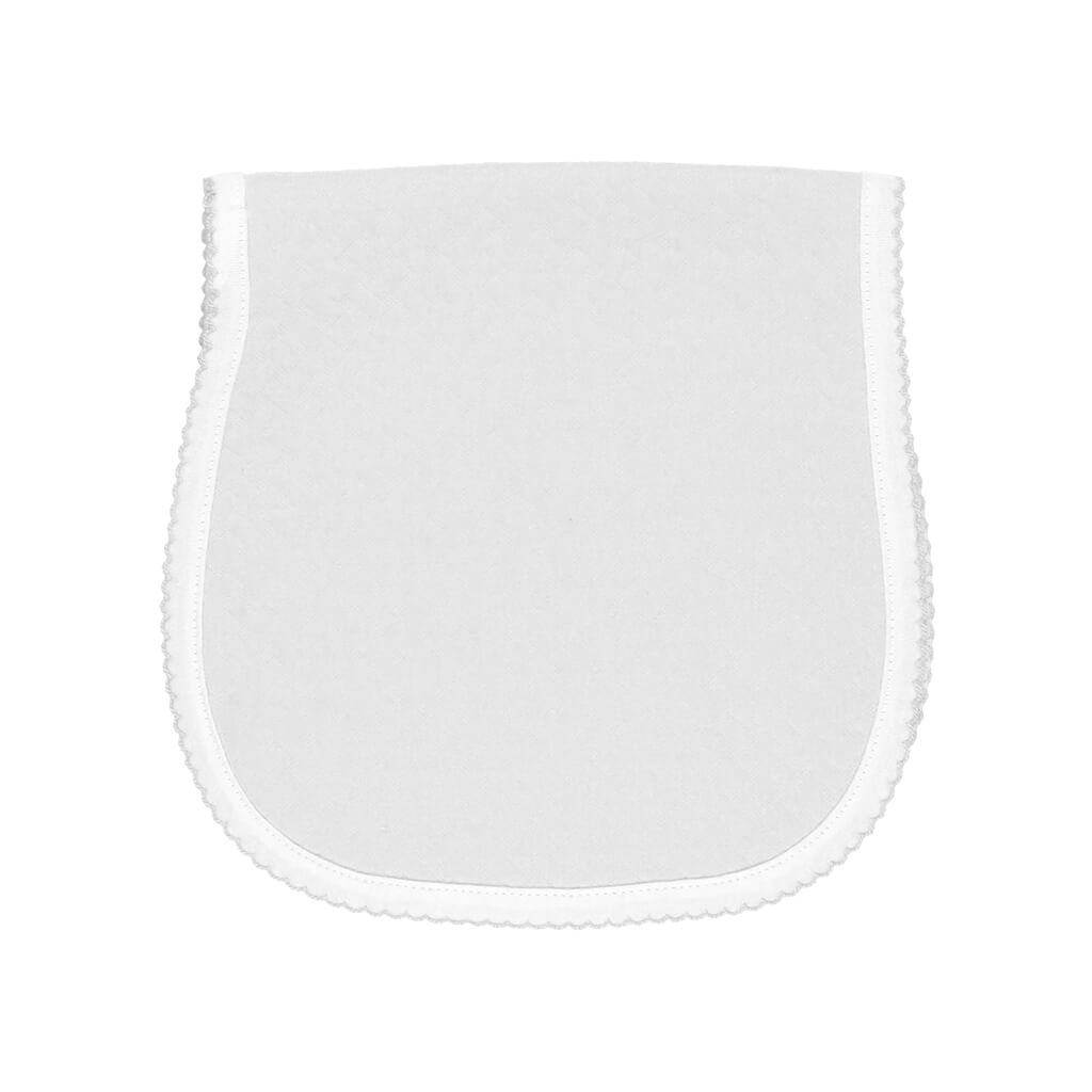 Pique Bone Large Burp Pad Grey