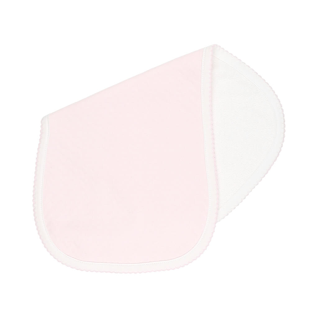 Pique Bone Large Burp Pad Pink