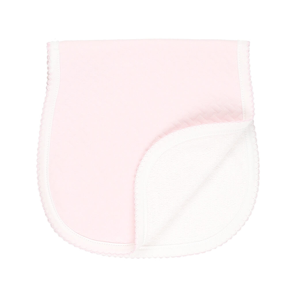 Pique Bone Large Burp Pad Pink