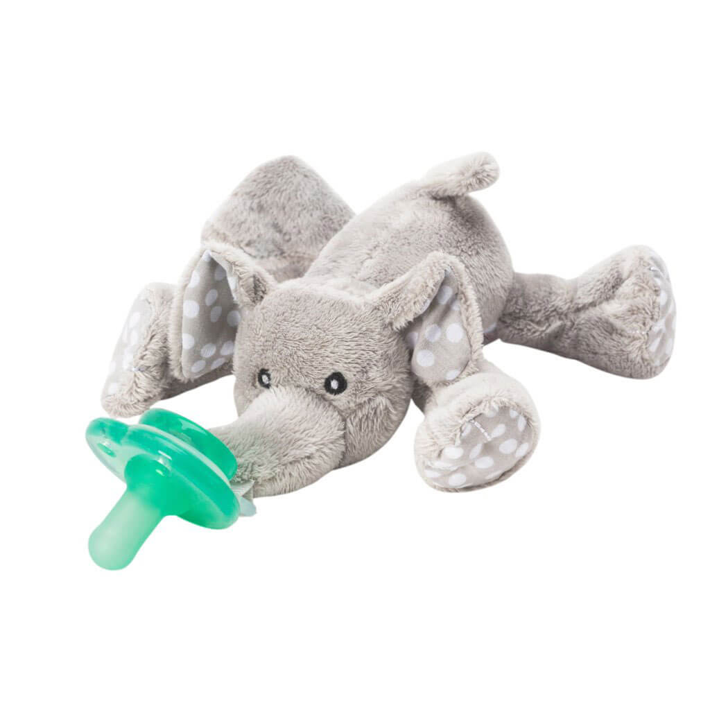 Paci Plushies Pacifier Holder Ella Elephant Grey