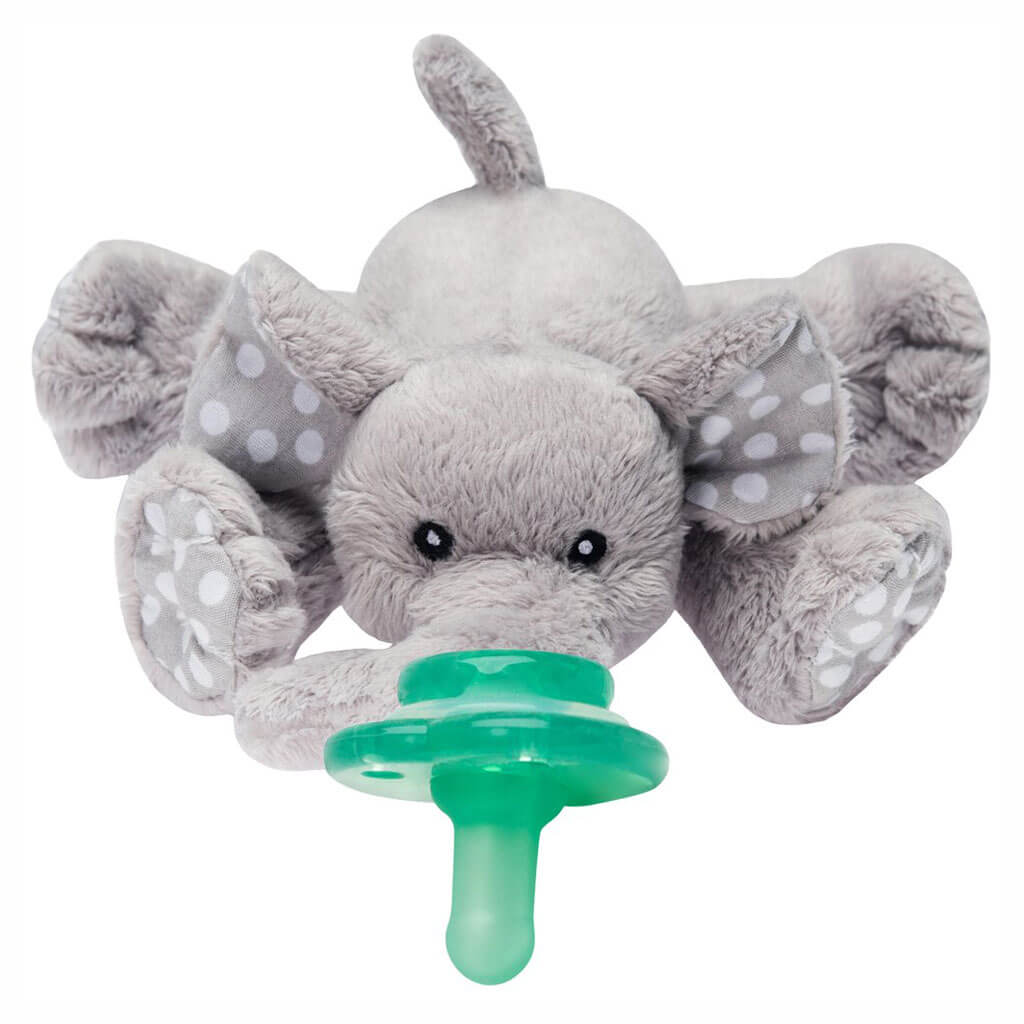 Paci Plushies Pacifier Holder Ella Elephant Grey