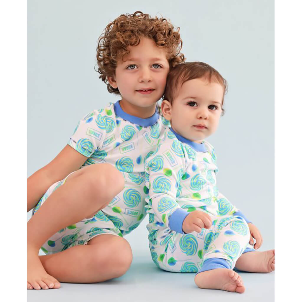 Noomie by robynblair 2 Piece Pajamas Blue Lollipops 6T