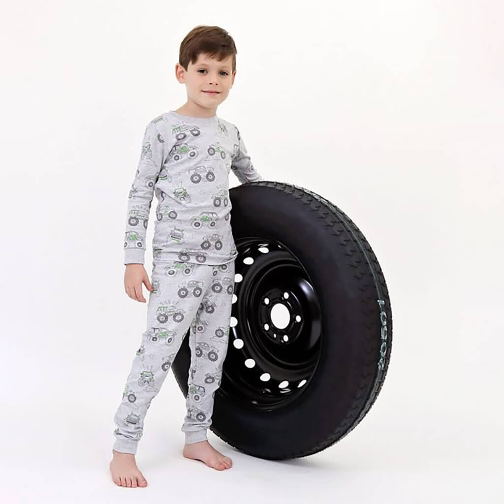 Noomie 2 Piece Pajamas Big Foot Cars