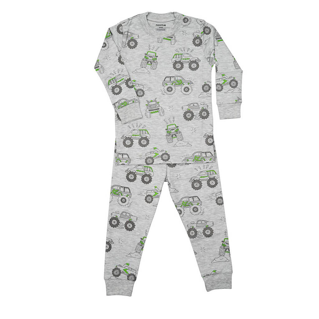 Noomie 2 Piece Pajamas Big Foot Cars