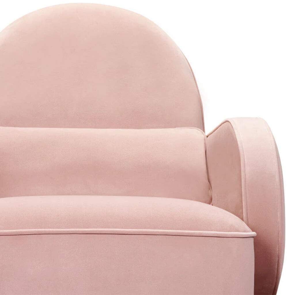 Nursery Works Compass Rocker with Rose Gold Legs Blush Velvet