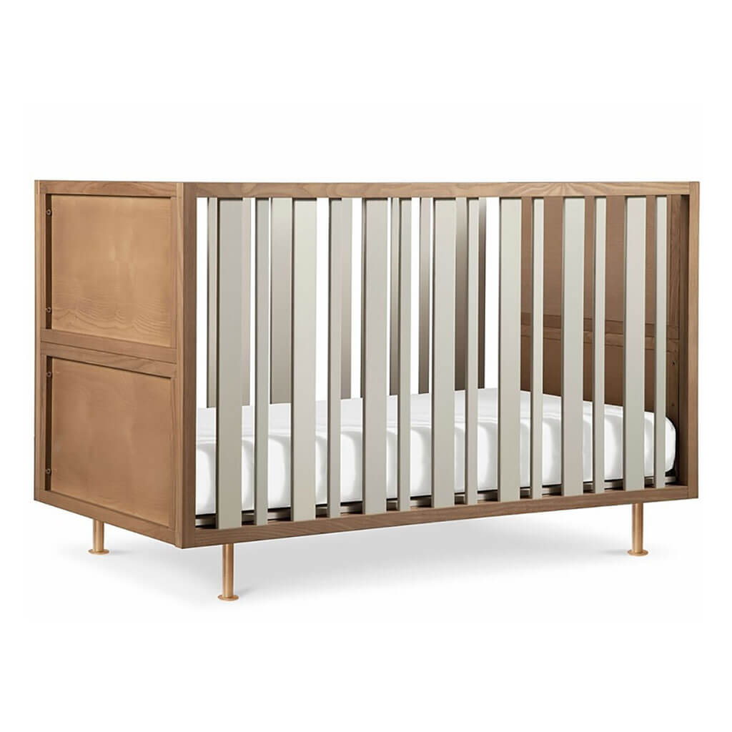 Nursery Works Novella Crib Stained Ash Ivory