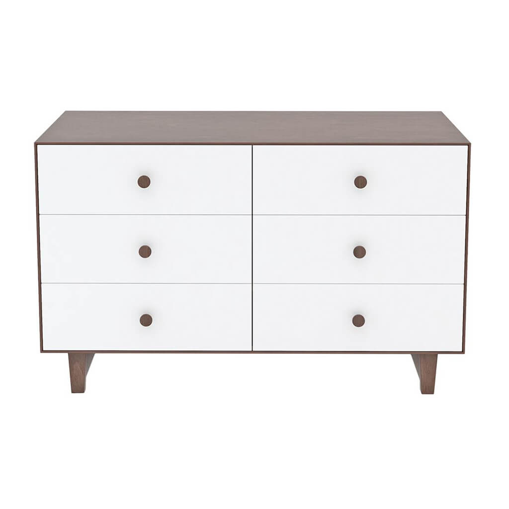 Rhea 6 Drawer Dresser White Walnut