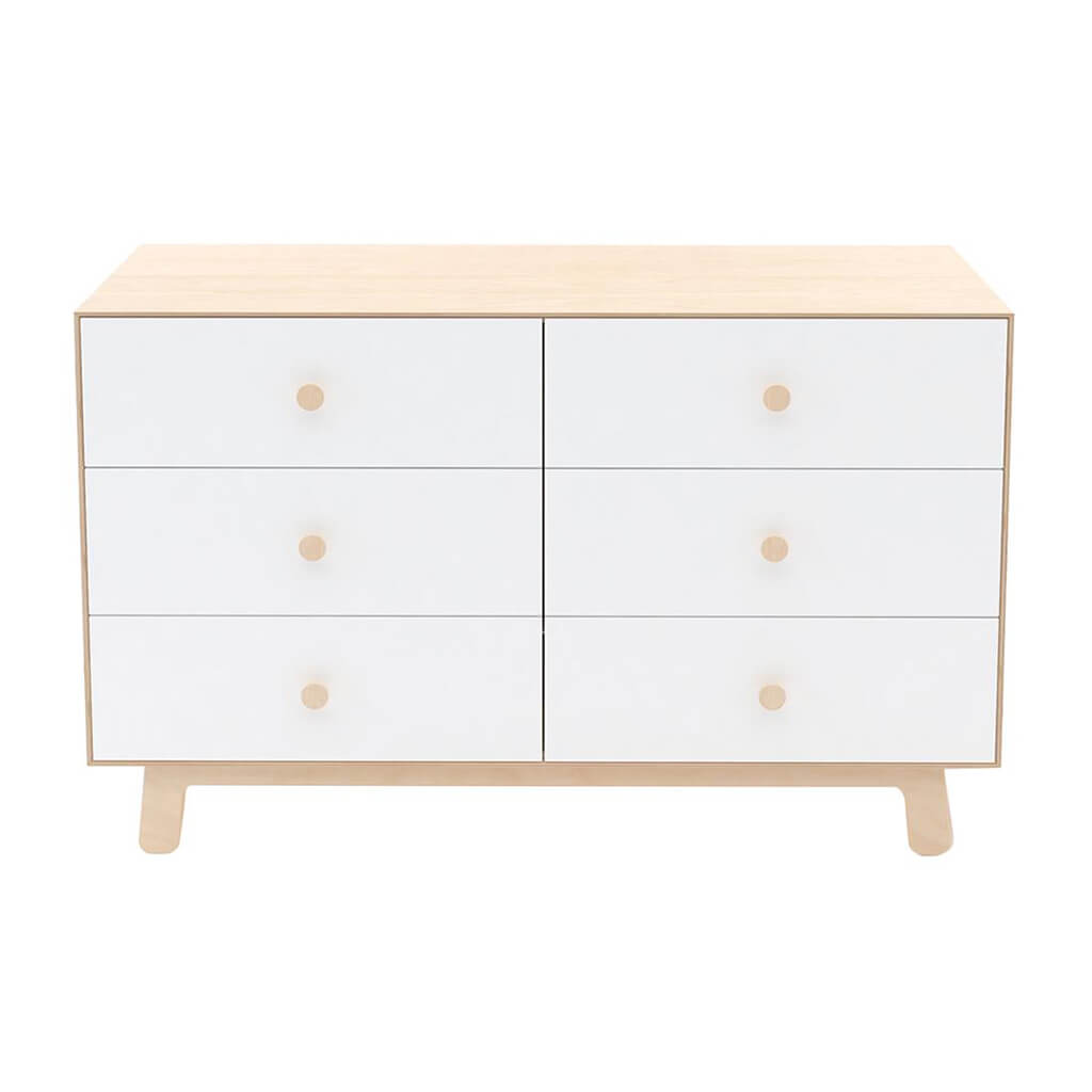 Sparrow 6 Drawer Dresser Birch White