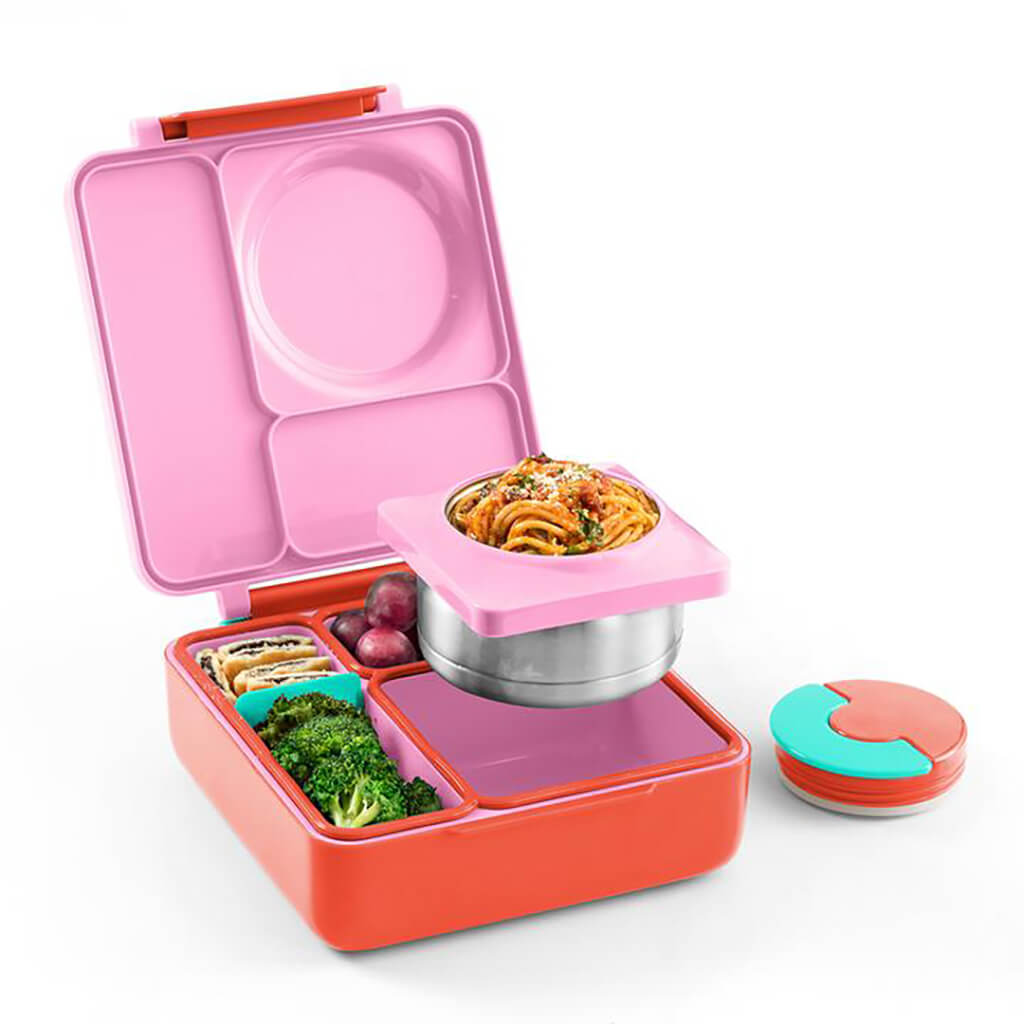 OmieBox Insulated Hot & Cold Bento Box Pink Berry