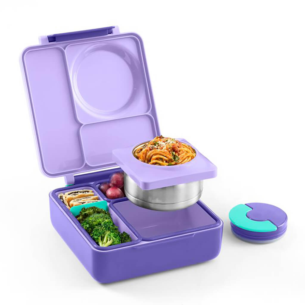 OmieBox Insulated Hot & Cold Bento Box Purple Plum