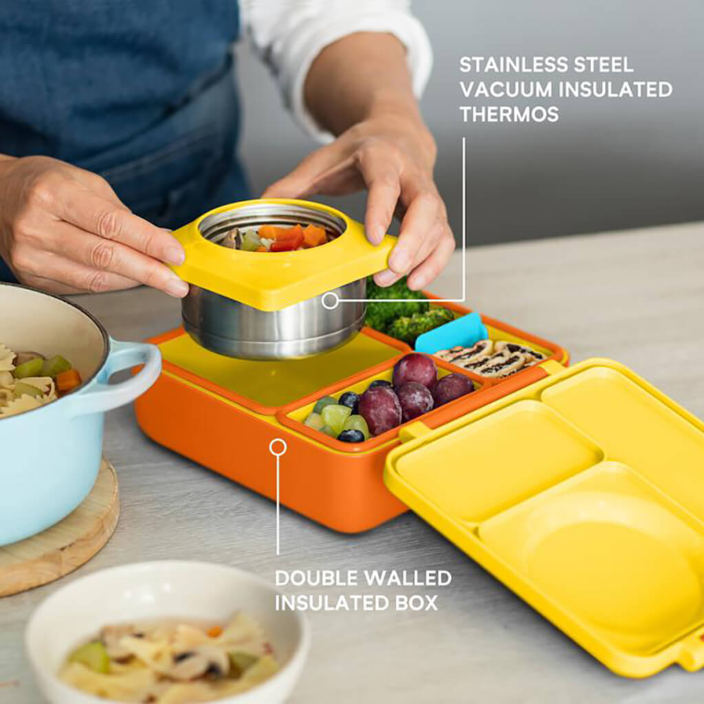 OmieBox Insulated Hot & Cold Bento Box Sunshine