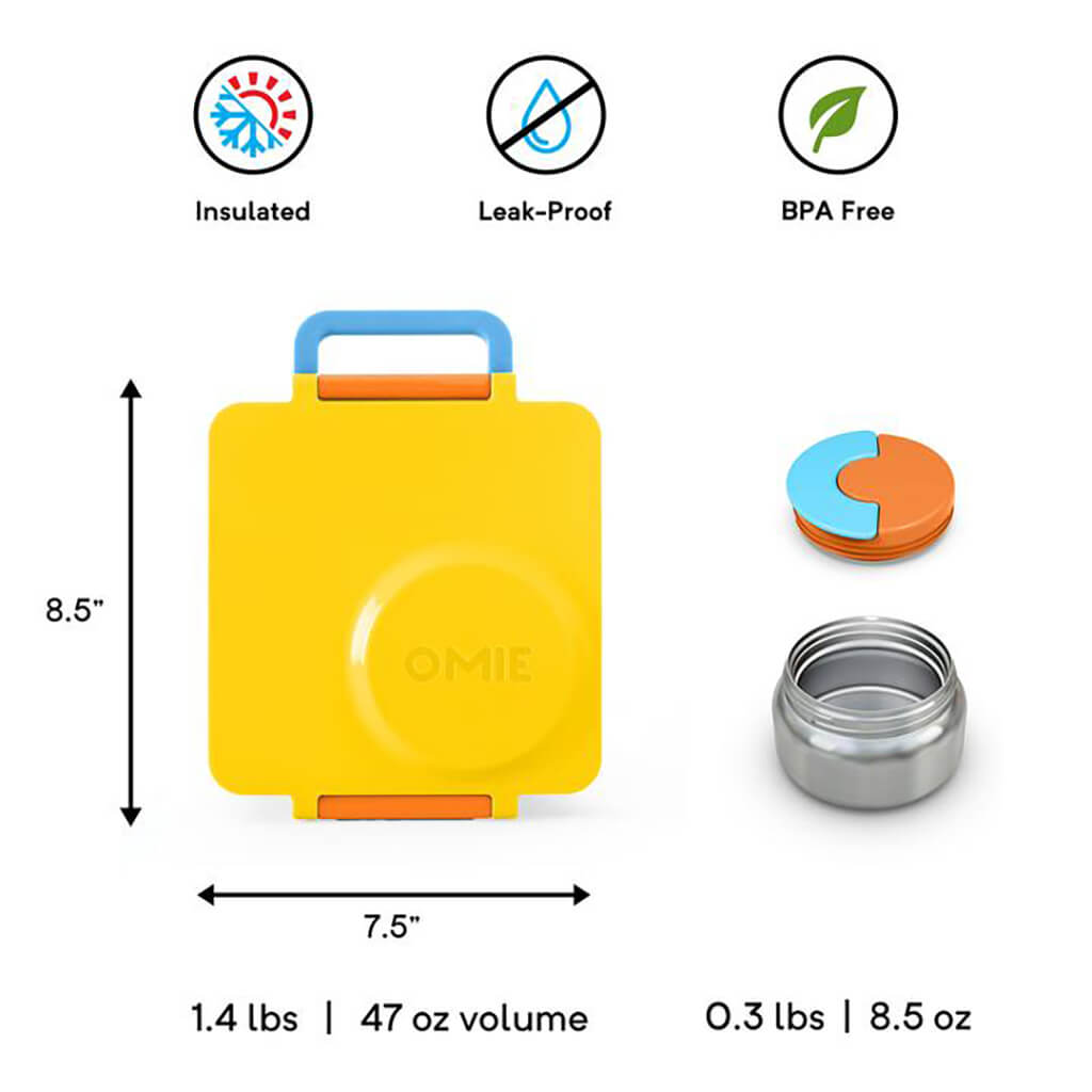 OmieBox Insulated Hot & Cold Bento Box Sunshine