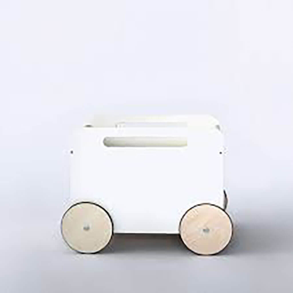 Toy Chest On Wheels White