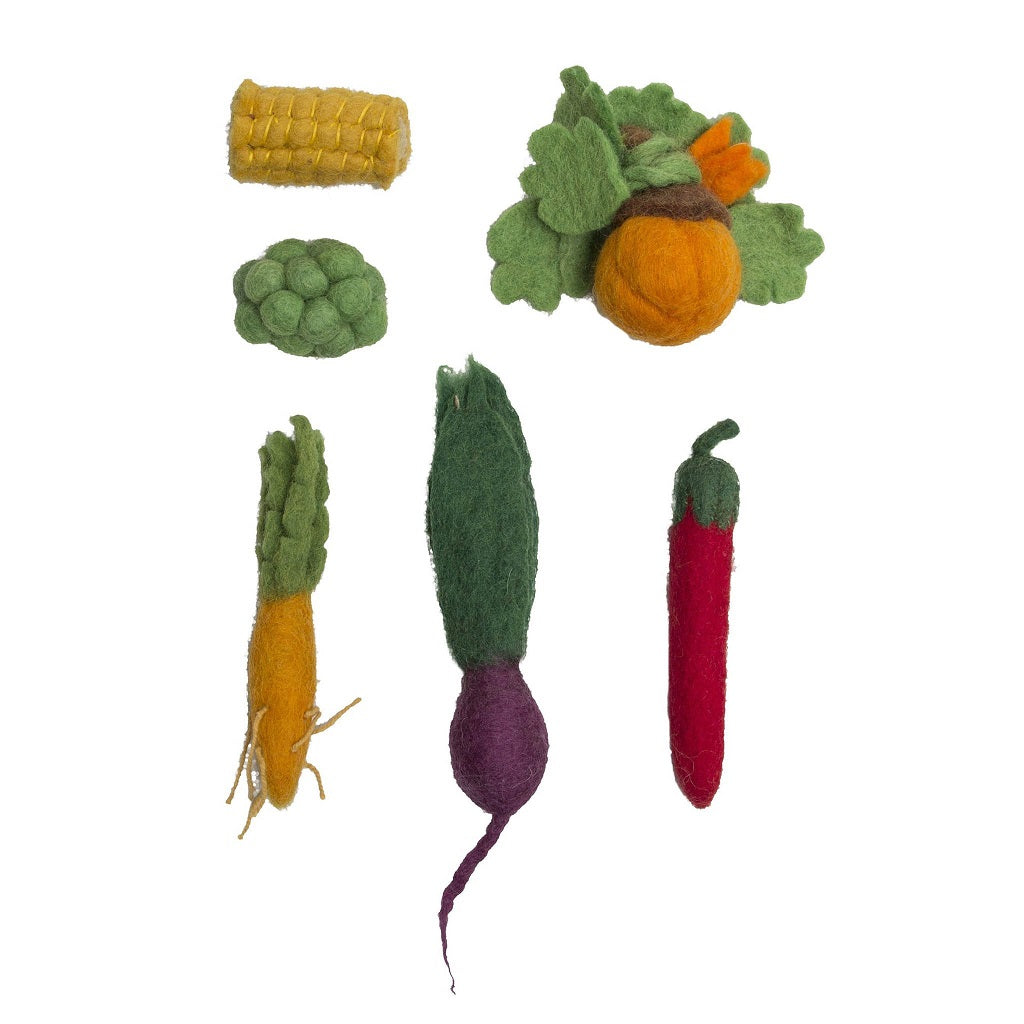 Mini Felt Vegetable Set 6 pieces