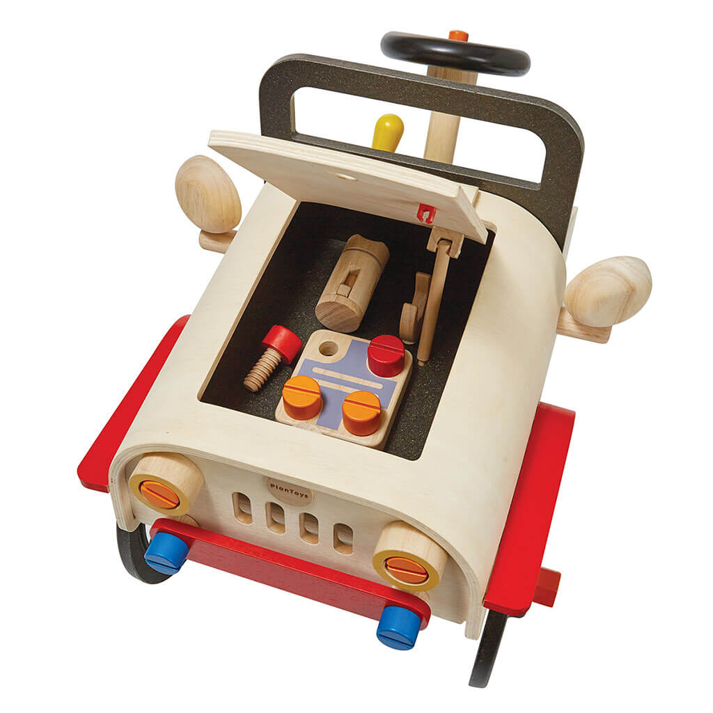 PlanToys Wooden Motor Mechanic Playset