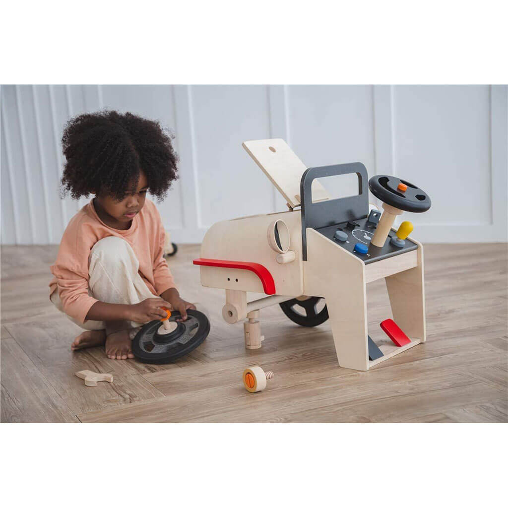 PlanToys Wooden Motor Mechanic Playset