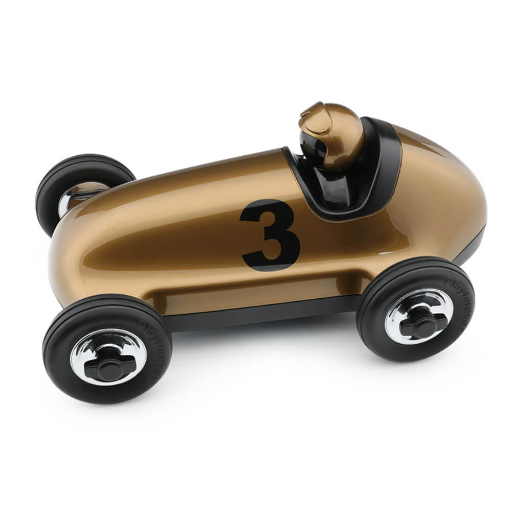 Playforever Bruno Race Car Toy Gold