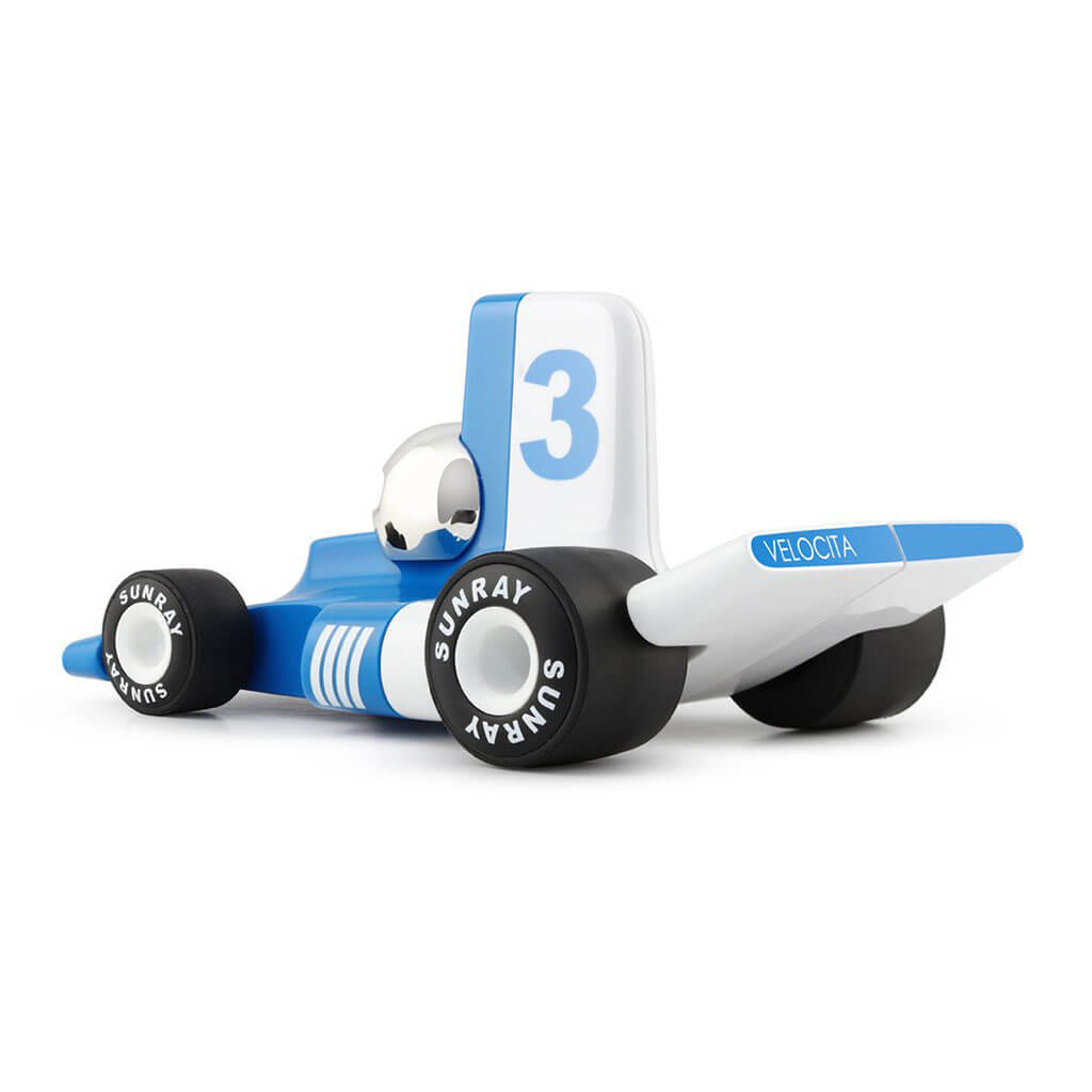 Playforever Velocita Race Car Toy Blue