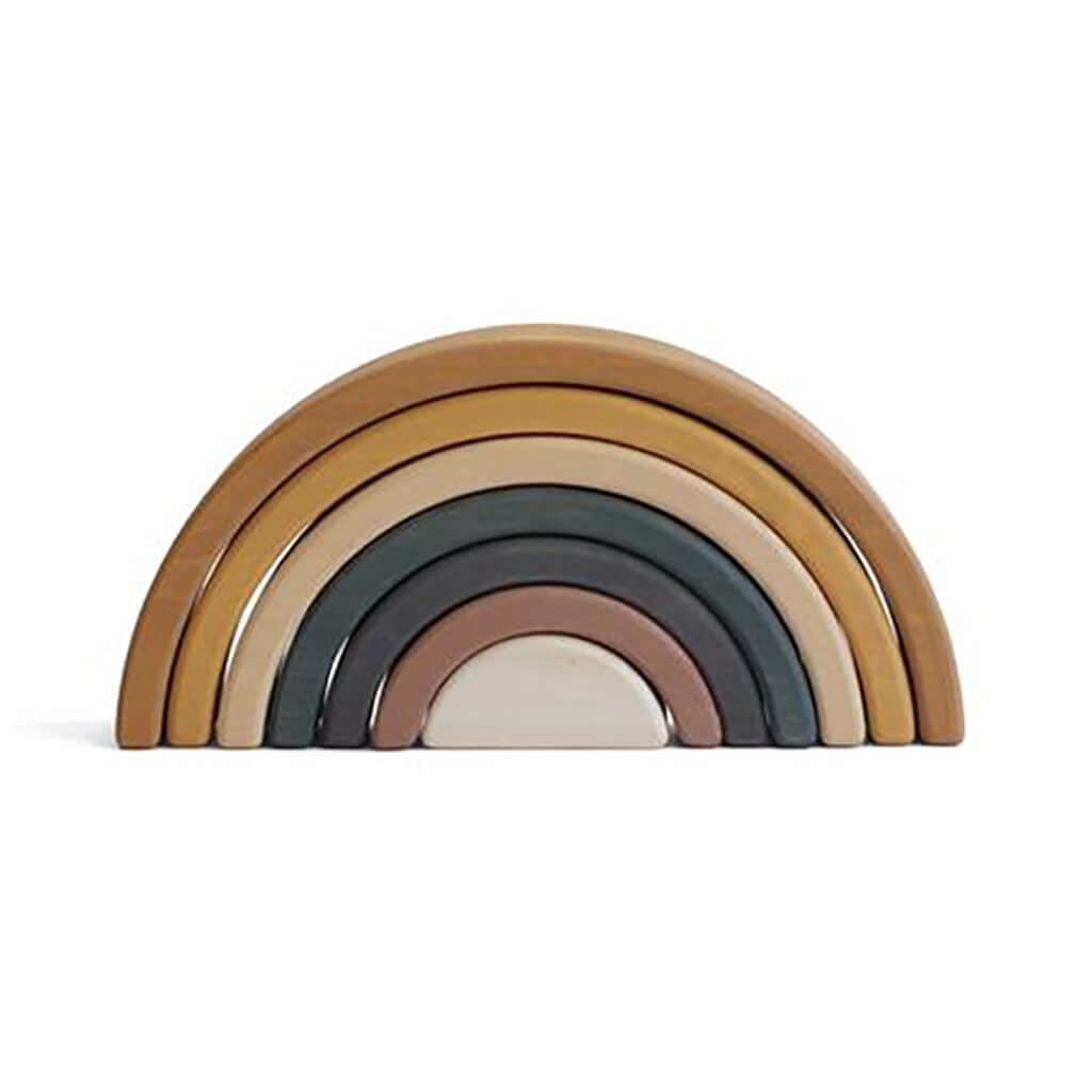 Wooden Rainbow Toy Mustard