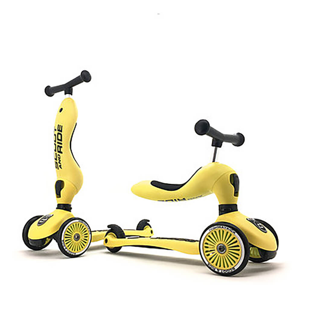 Highwaykick 1 Convertible Scooter Lemon