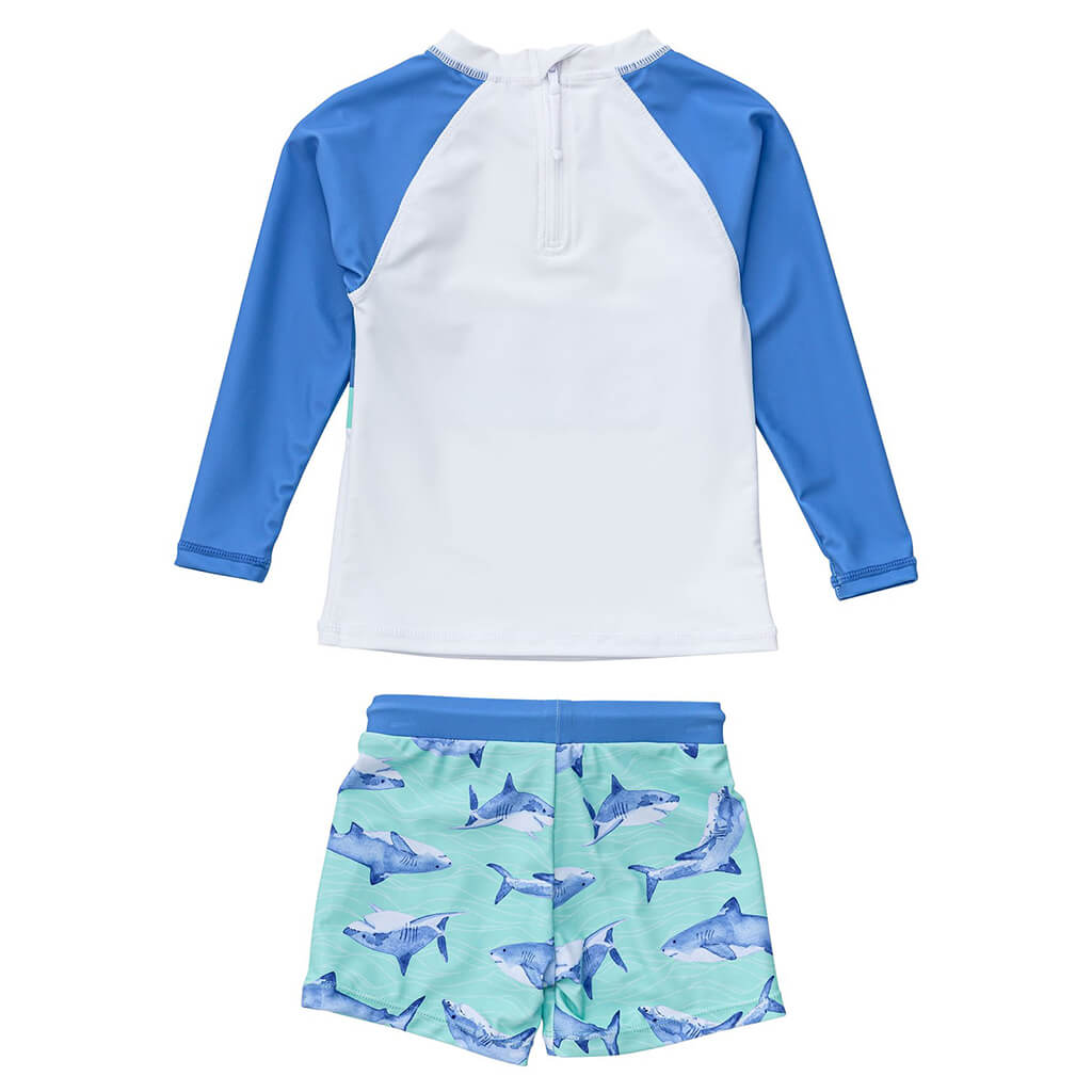 Baby Long Sleeve Set Minty Shark