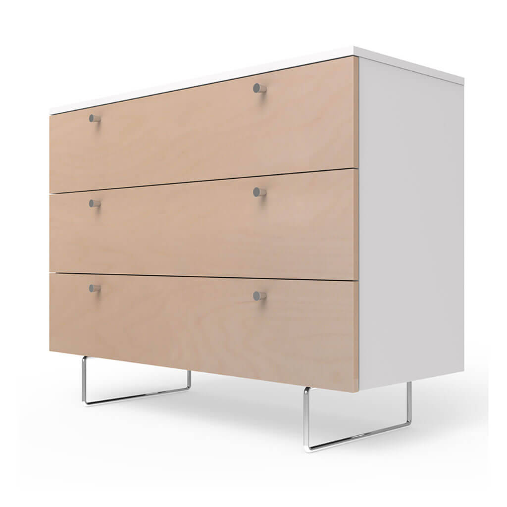 Alto Dresser 3 Drawer Birch/White 45"