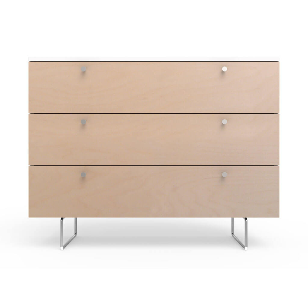 Alto Dresser 3 Drawer Birch/White 45"