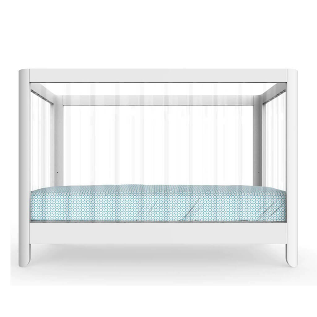 Reverie Crib White with Clear Acrylic