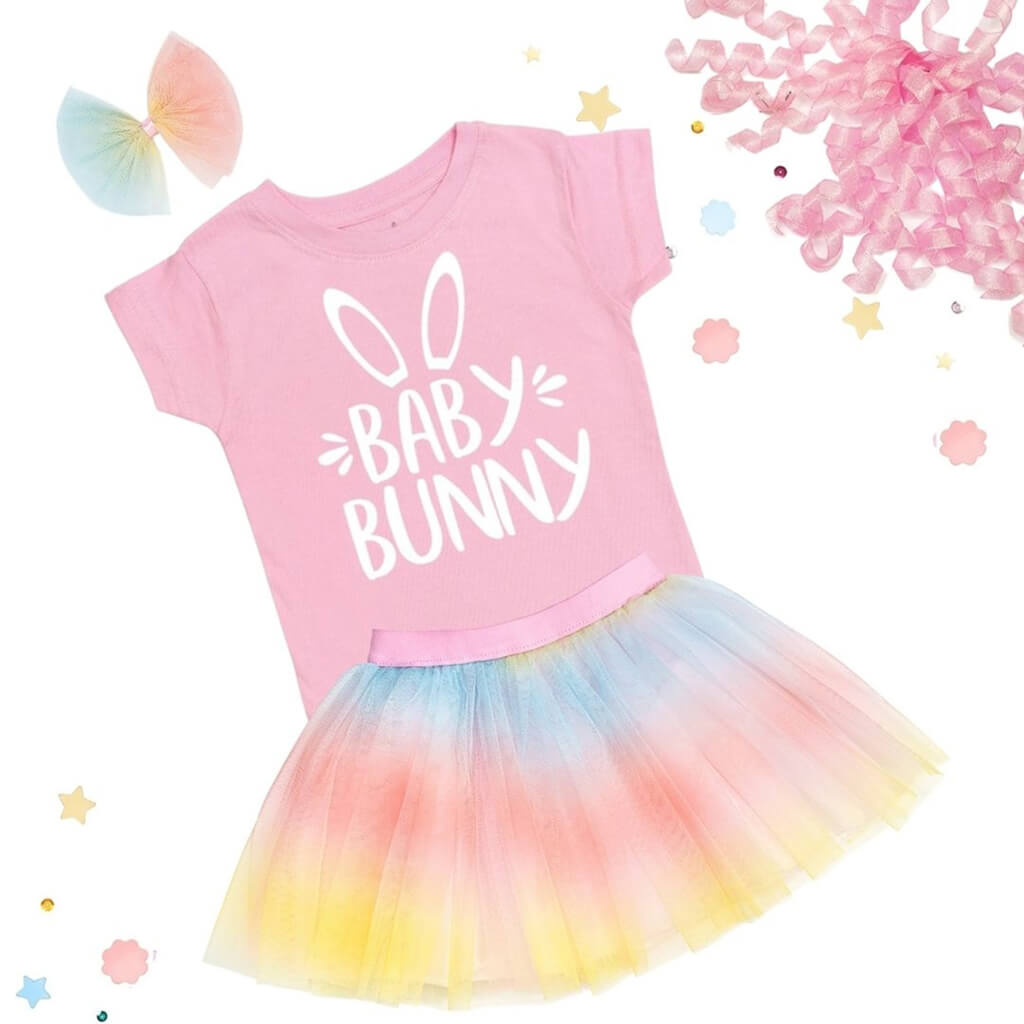 Girls' Tutu Pastel Tie Dye