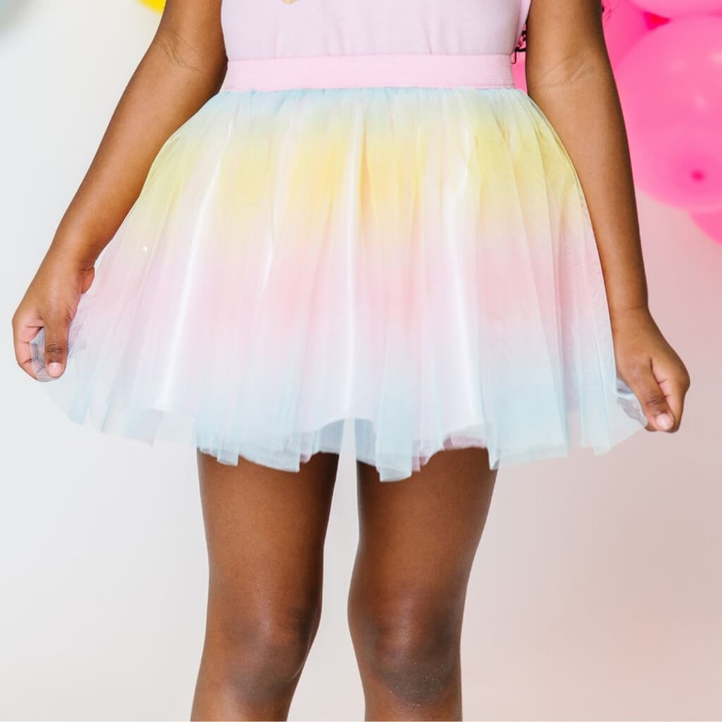 Girls' Tutu Pastel Tie Dye