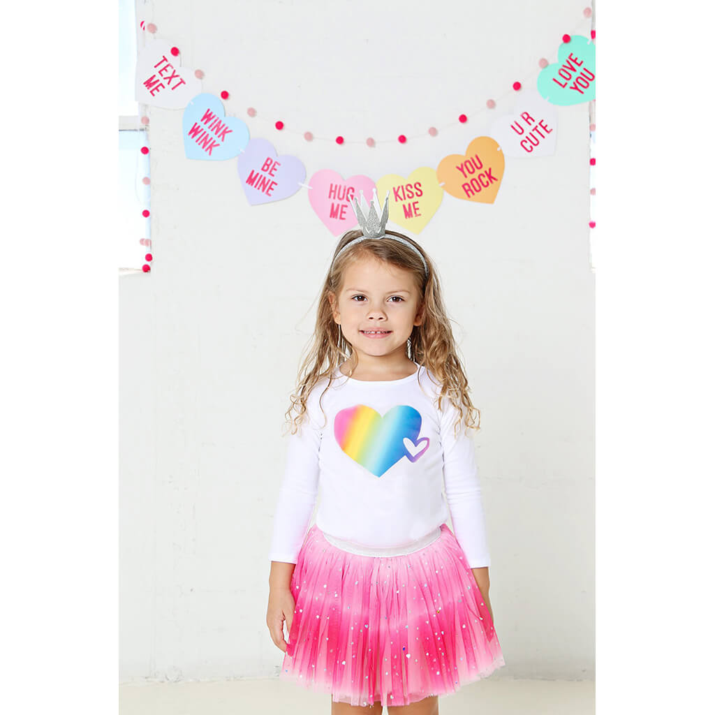 Girls' Tutu Pink Ombre Heart