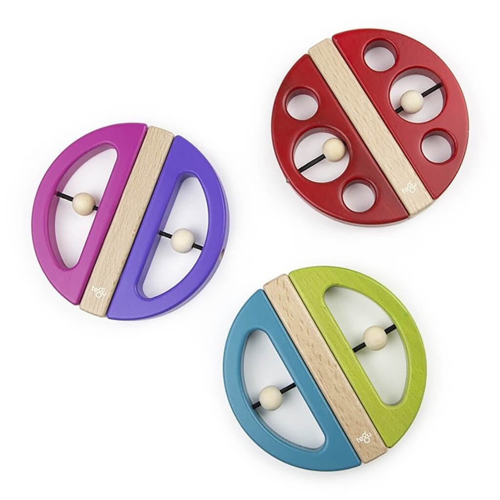 Magnetic Wooden Swivel Bug Pink and Purple