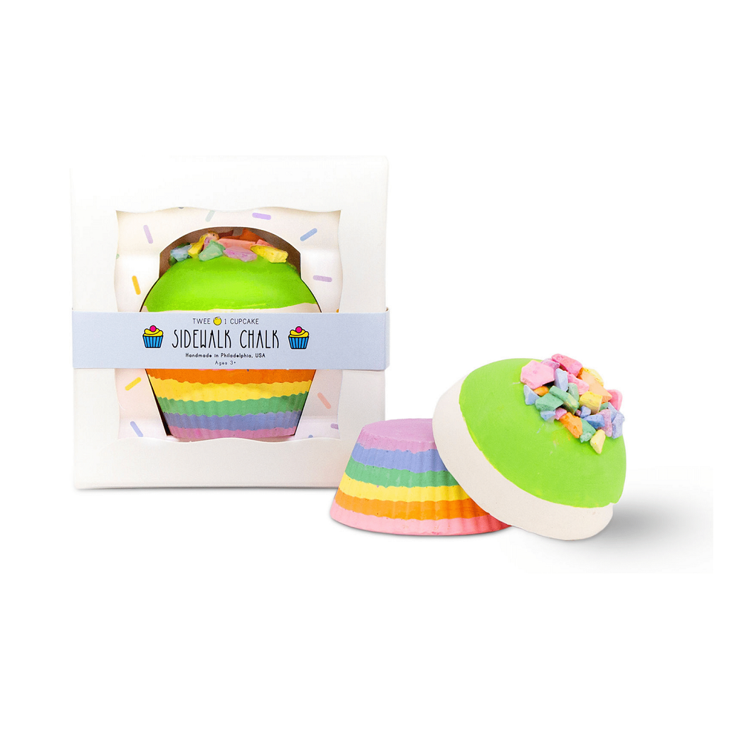 Sidewalk Chalk Rainbow Cupcake