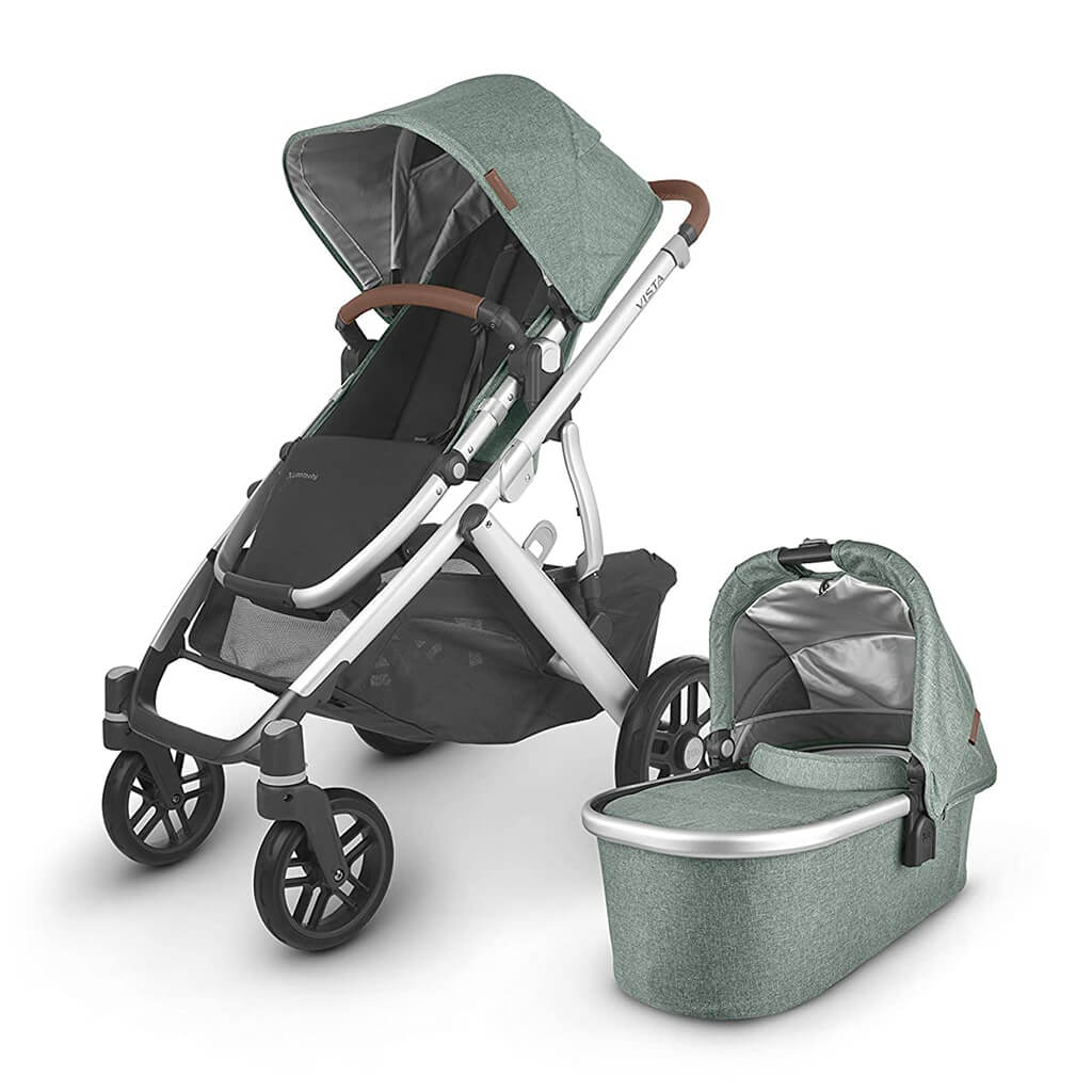 Color_Emmett (Green Melange) | UppaBaby Vista V2 Stroller Emmett Green Melange | NINI and LOLI